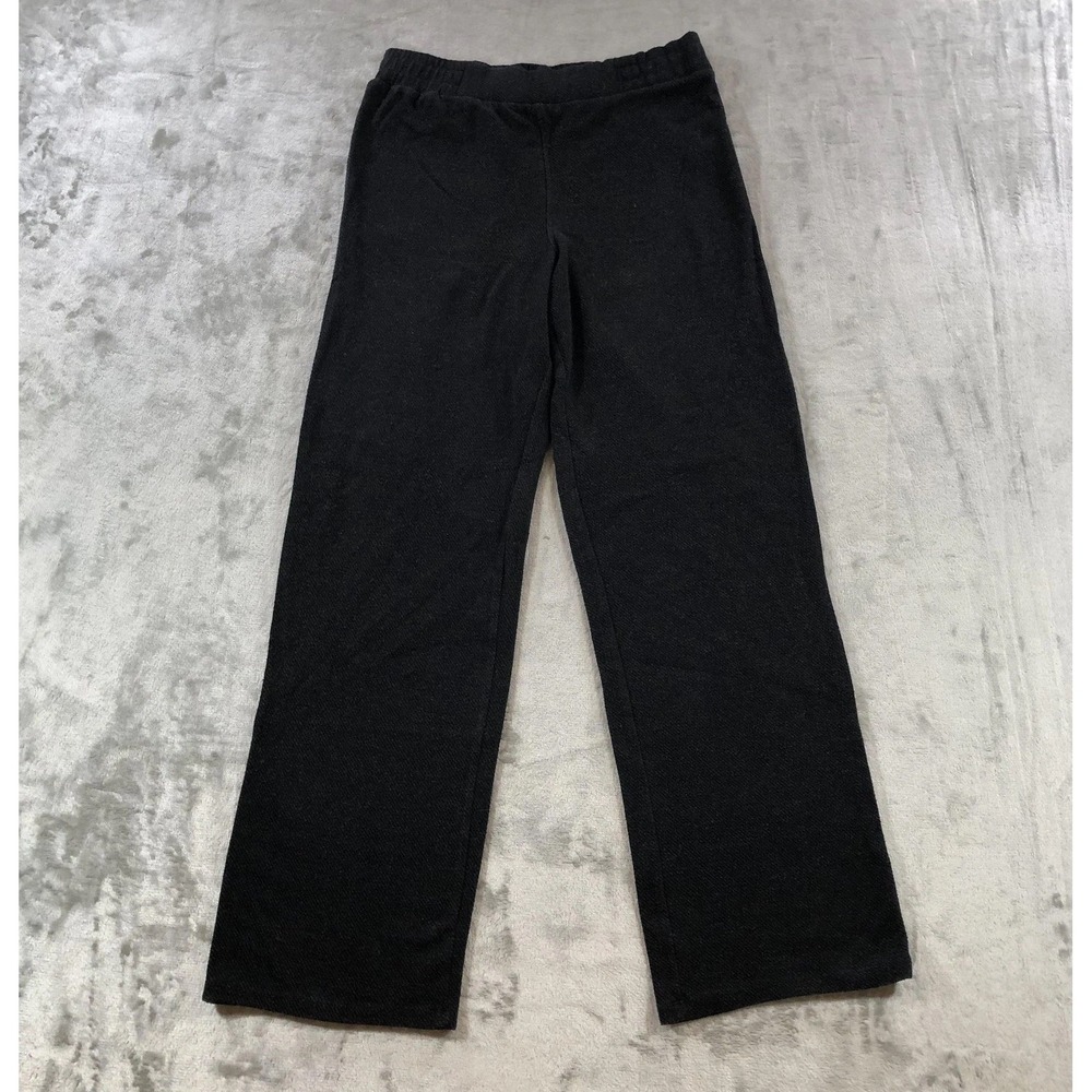 Faherty Pants Womens XS Black Knit Sweatpants Elastic Waist Straight Leg Lounge